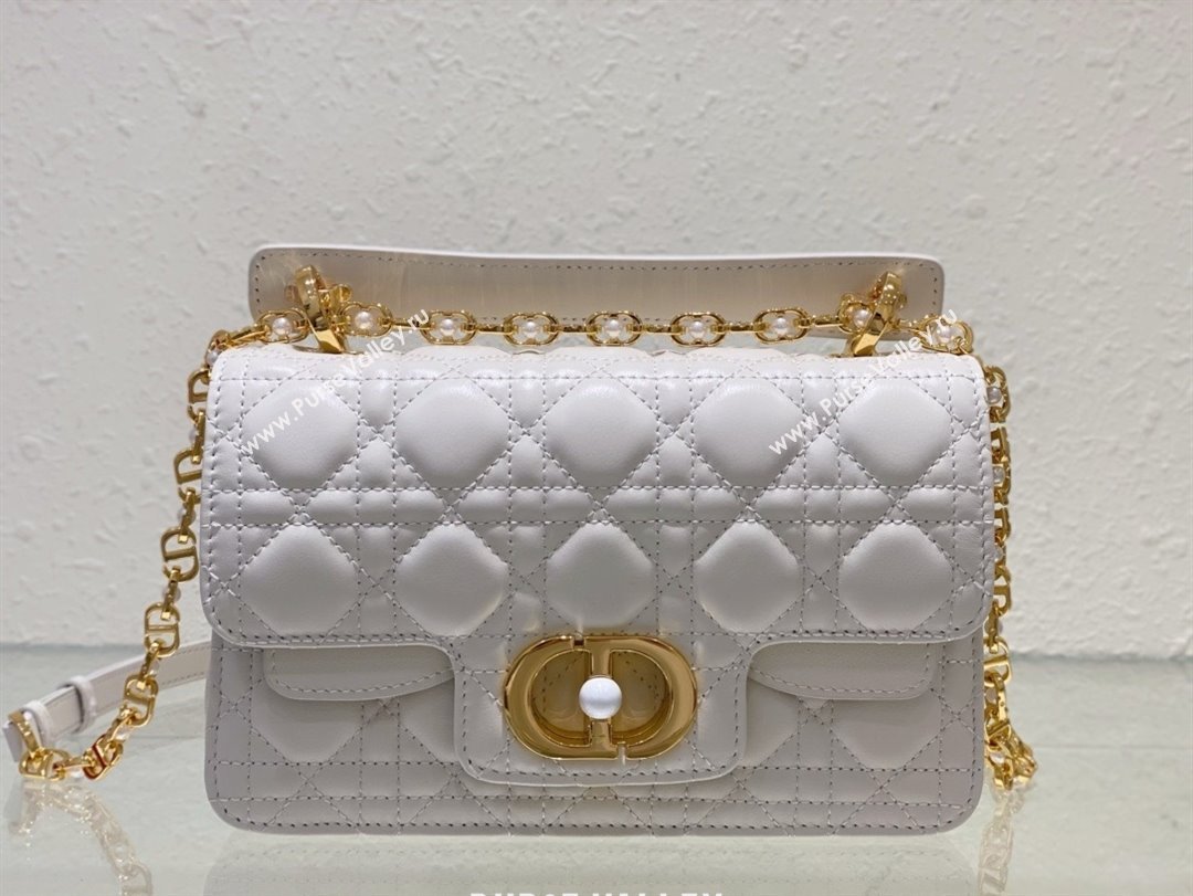 dior small Jolie Top Handle Bag in Latte Cannage Calfskin white 2024 (xxg-240329-07)