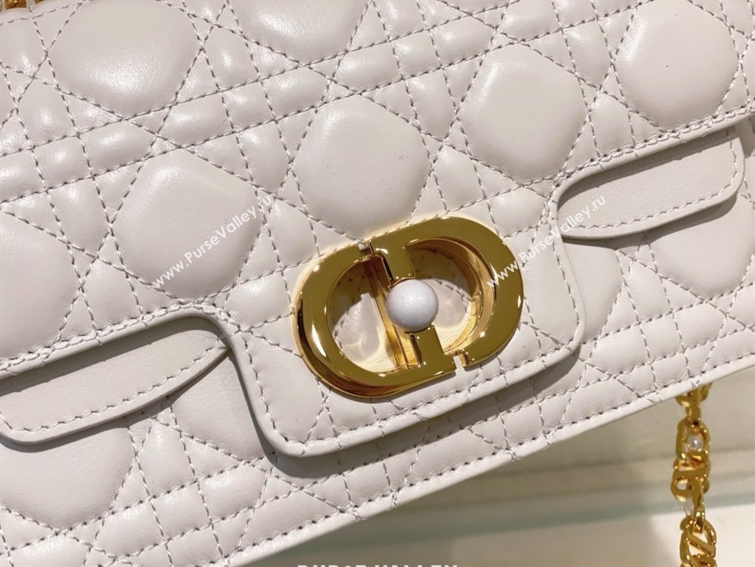 dior small Jolie Top Handle Bag in Latte Cannage Calfskin white 2024 (xxg-240329-07)