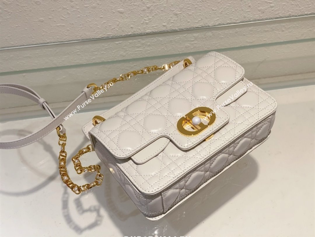 dior small Jolie Top Handle Bag in Latte Cannage Calfskin white 2024 (xxg-240329-07)