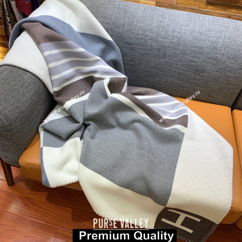 Hermes Avalon H Throw cashmere Blanket 07 (jijiqing-5091)