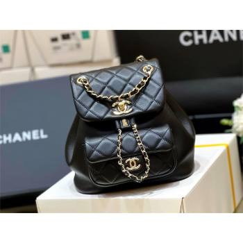 chanel mini sheepskin duma backpack AS2908 BLACK 2024(ORIGINAL QUALITY) (SHUNYANG-240222-22)