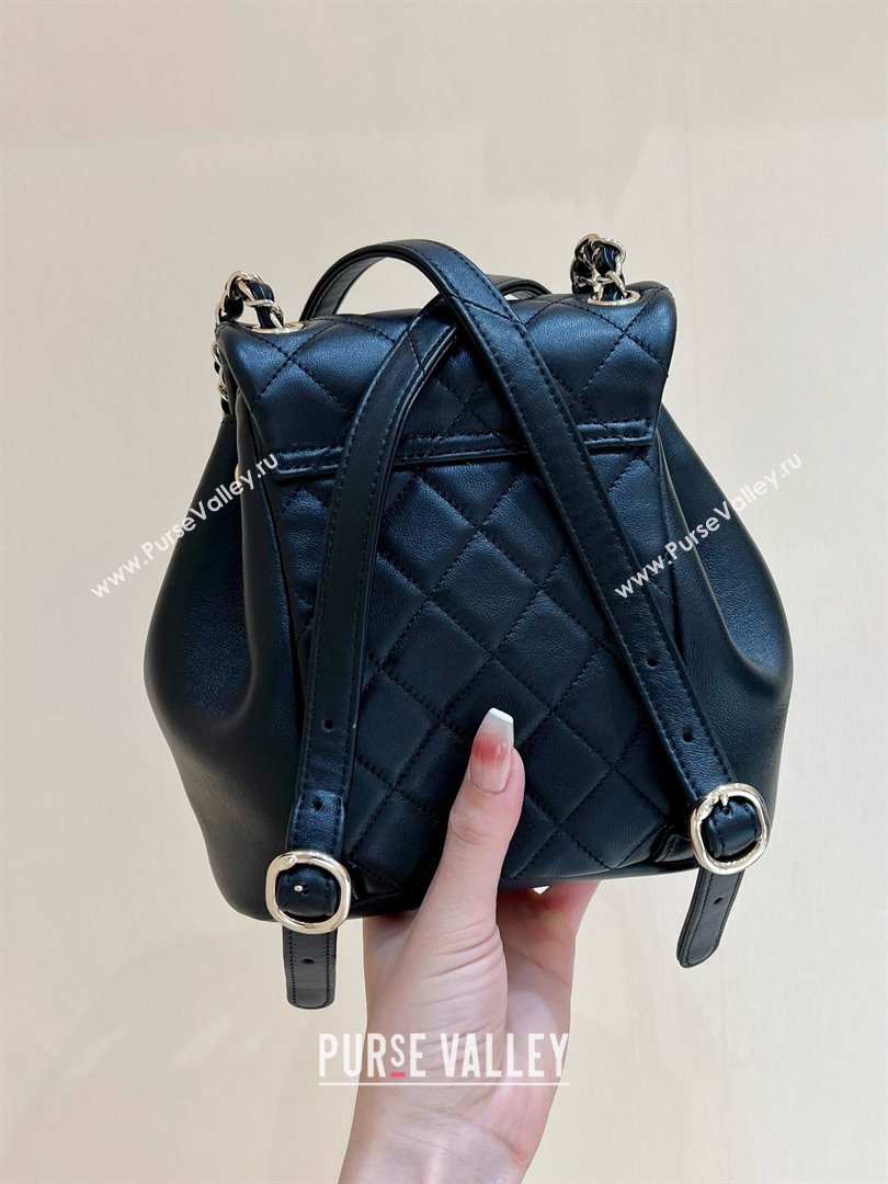 chanel mini sheepskin duma backpack AS2908 BLACK 2024(ORIGINAL QUALITY) (SHUNYANG-240222-22)