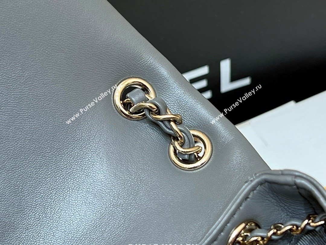 chanel mini sheepskin duma backpack AS2908 GRAY 2024(ORIGINAL QUALITY) (SHUNYANG-240222-23)