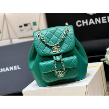 chanel mini sheepskin duma backpack AS2908 GREEN 2024(ORIGINAL QUALITY) (SHUNYANG-240222-24)