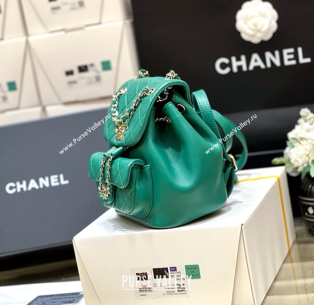 chanel mini sheepskin duma backpack AS2908 GREEN 2024(ORIGINAL QUALITY) (SHUNYANG-240222-24)