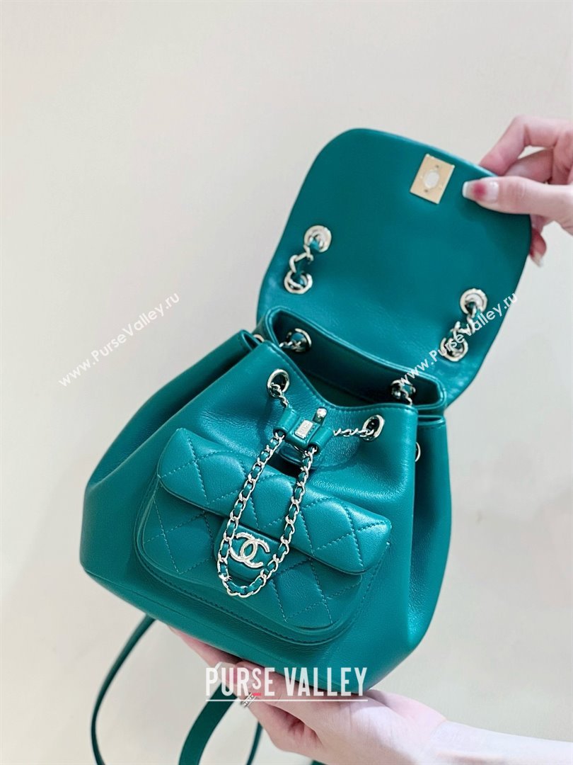 chanel mini sheepskin duma backpack AS2908 GREEN 2024(ORIGINAL QUALITY) (SHUNYANG-240222-24)