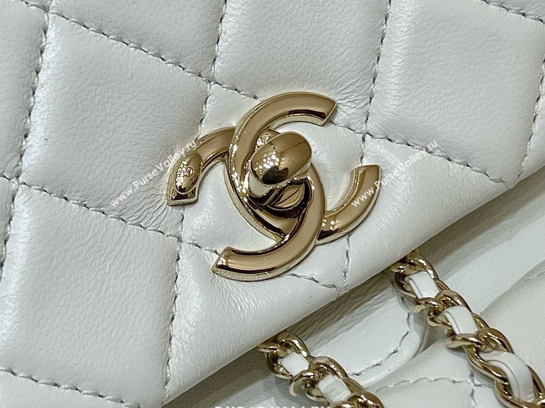 chanel mini sheepskin duma backpack AS2908 WHITE 2024(ORIGINAL QUALITY) (SHUNYANG-240222-25)