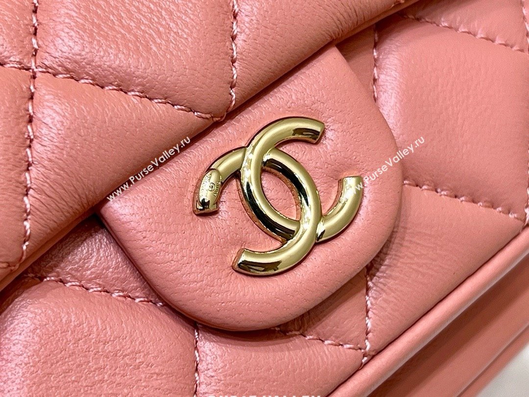 chanel mini sheepskin duma backpack AS2908 PINK 2024(ORIGINAL QUALITY) (SHUNYANG-240222-21)