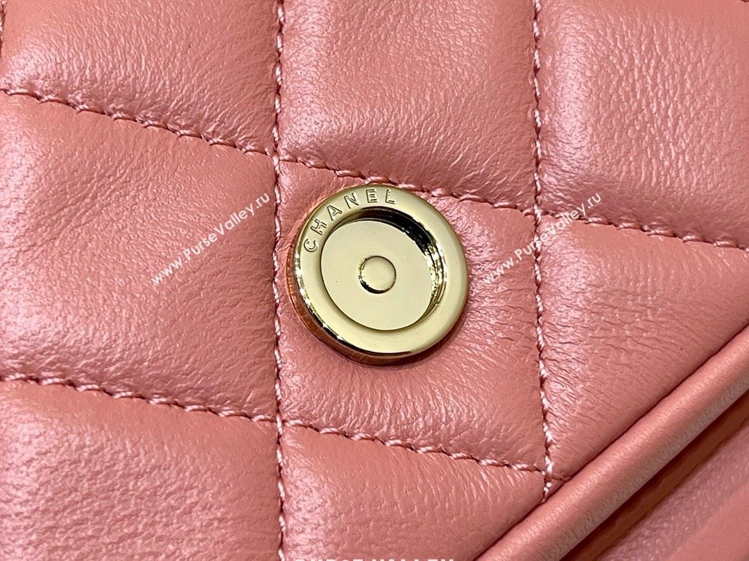 chanel mini sheepskin duma backpack AS2908 PINK 2024(ORIGINAL QUALITY) (SHUNYANG-240222-21)