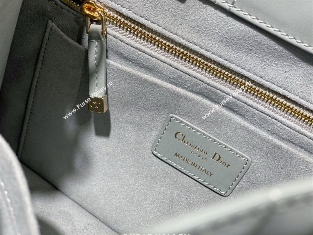 Dior small Book Tote Bag in gray Macrocannage Calfskin 2024 (xxg-240401-05)