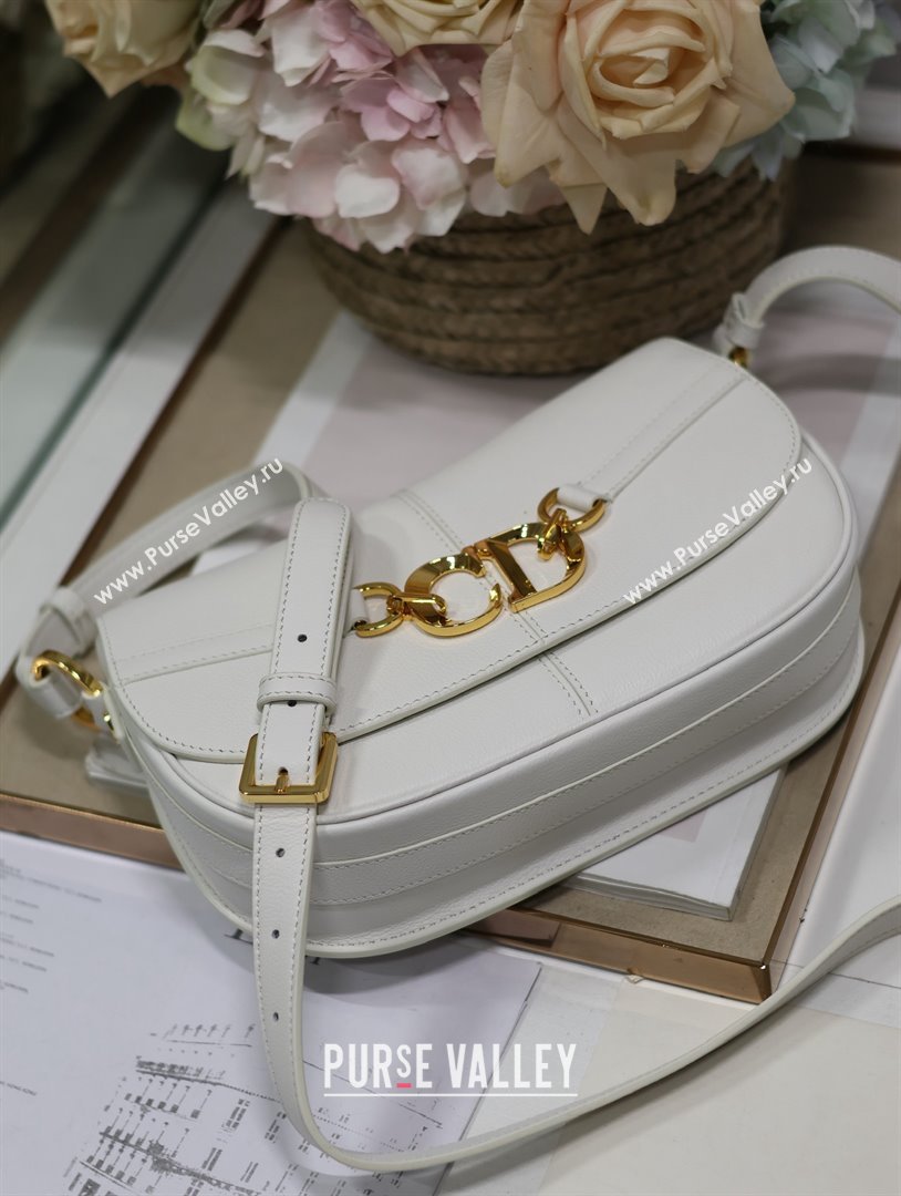 Dior Small CD Besace Bag in white Calfskin 2024 (xxg-240401-14)
