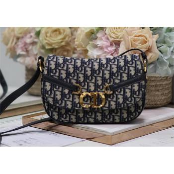 Dior Small CD Besace Bag in Bue oblique jacquard 2024 (xxg-240401-15)
