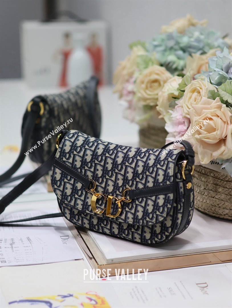 Dior Small CD Besace Bag in Bue oblique jacquard 2024 (xxg-240401-15)