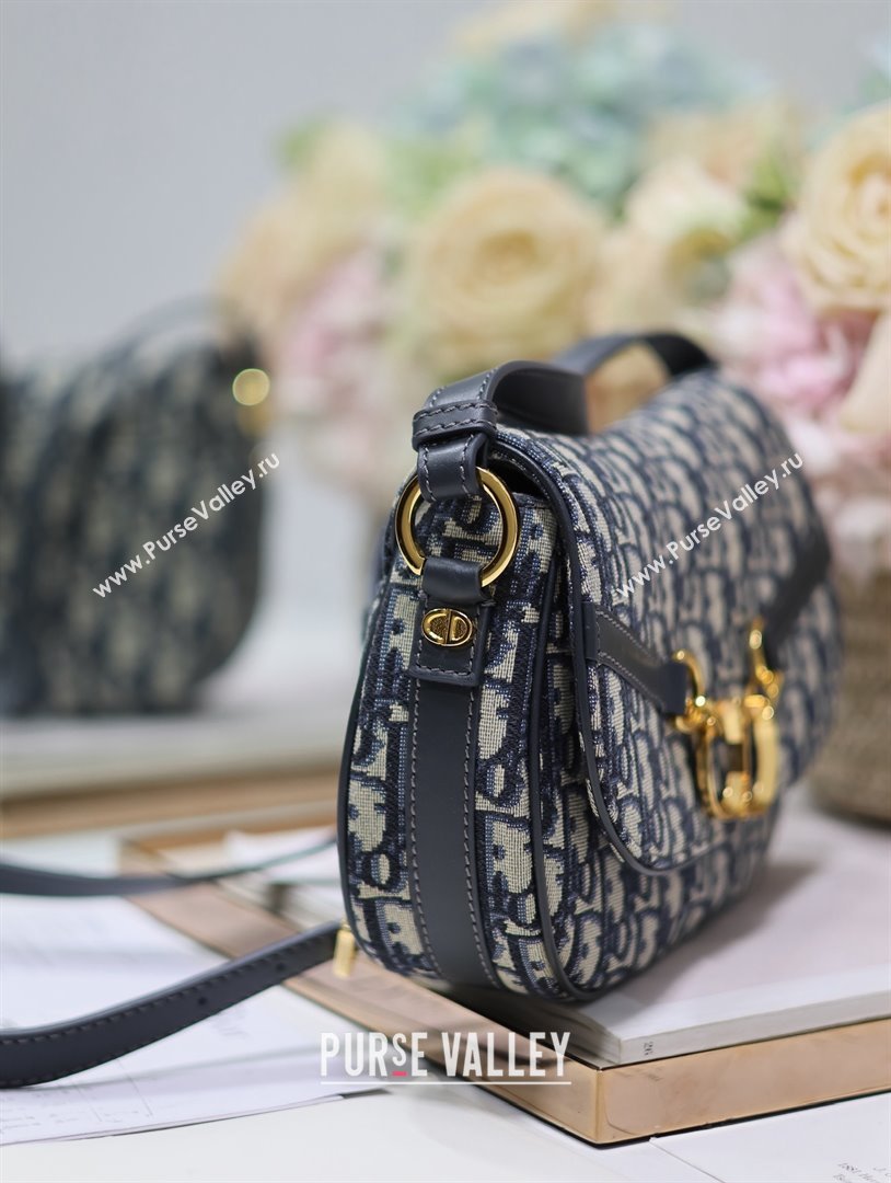 Dior Small CD Besace Bag in Bue oblique jacquard 2024 (xxg-240401-15)