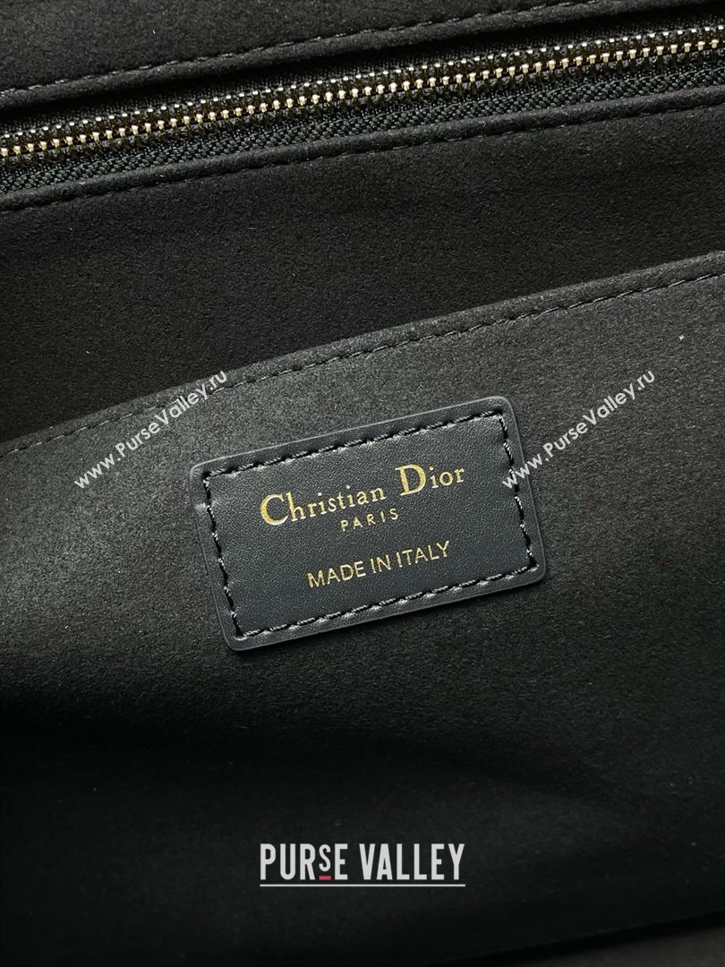 Dior medium Book Tote Bag in Blue Dior Oblique Embroidery and Calfskin with strap 2024 (xxg-240401-12)