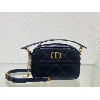 Dior small Caro Top Handle Camera Bag in Black Calfskin 2024 (xxg-240401-16)