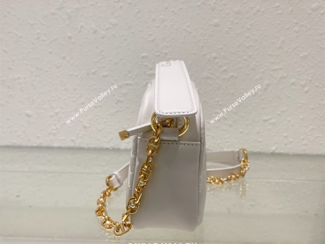 Dior small Caro Top Handle Camera Bag in white Calfskin 2024 (xxg-240401-17)