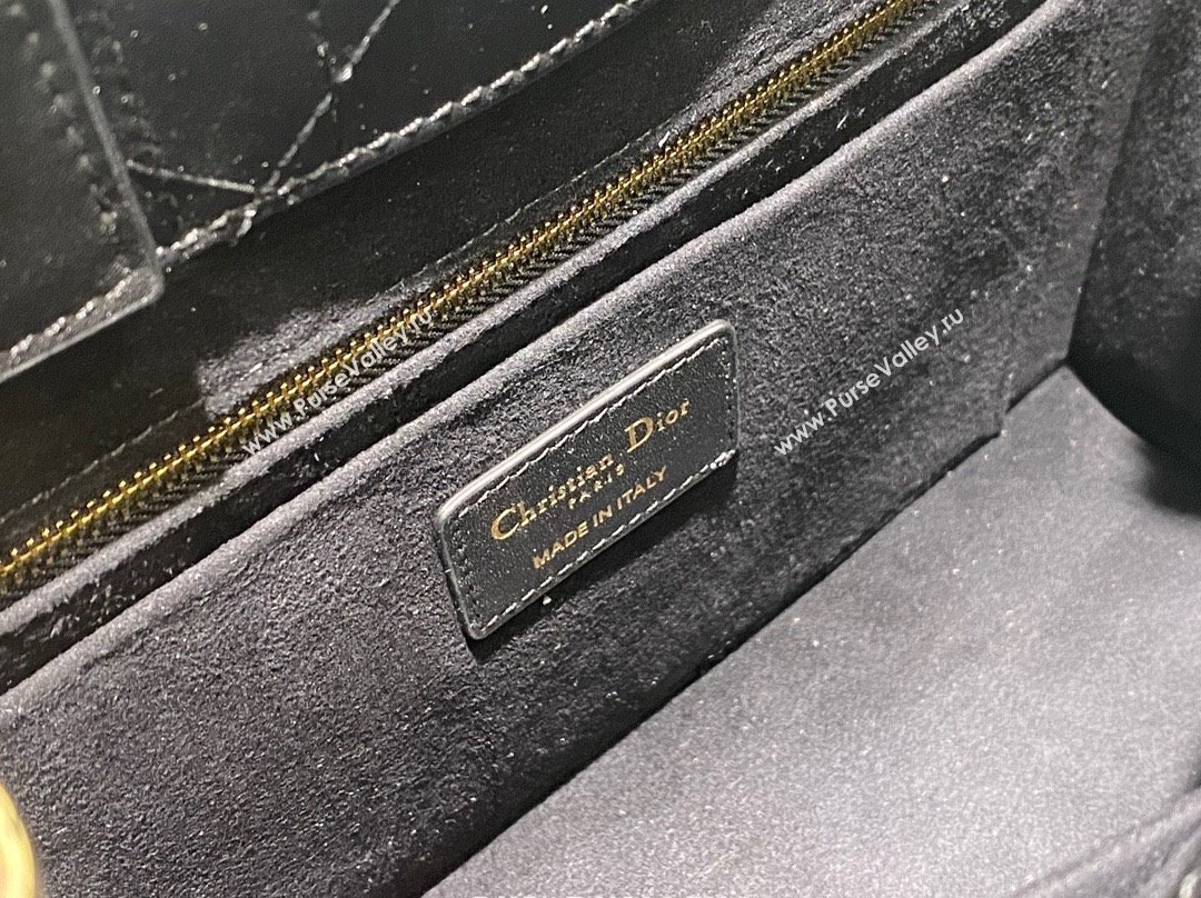 Dior small Book Tote Bag in black Macrocannage Calfskin 2024 (xxg-240401-03)
