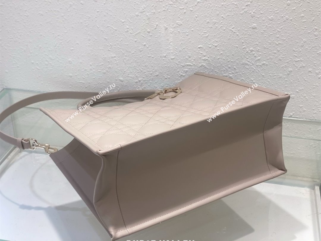 Dior Medium Book Tote Bag in nude pink Macrocannage Calfskin 2024 (xxg-240329-14)