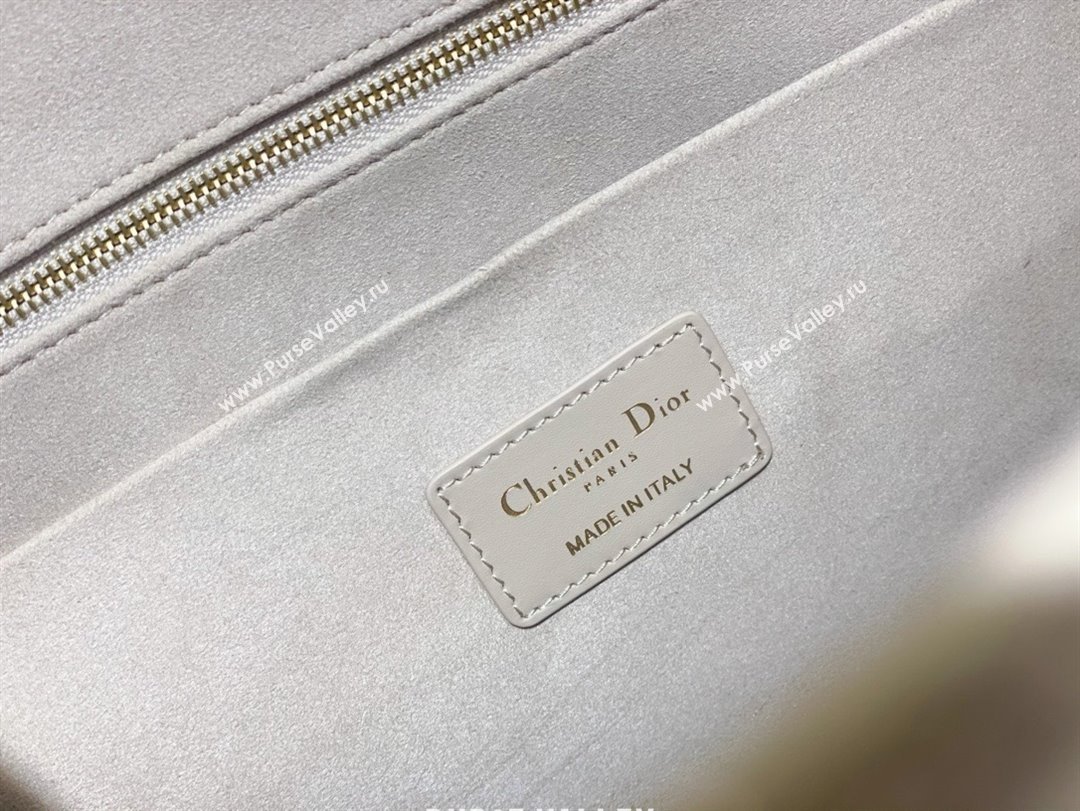 Dior Medium Book Tote Bag in nude pink Macrocannage Calfskin 2024 (xxg-240329-14)