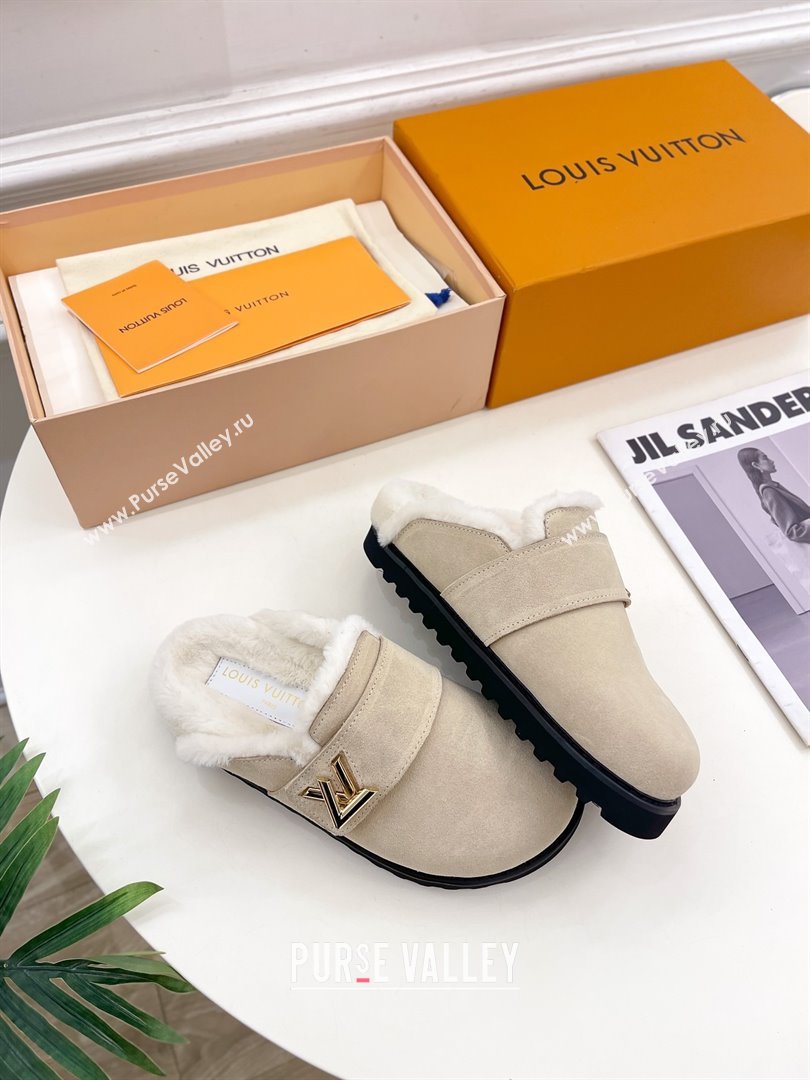 Louis Vuitton LV Cosy Flat Comfort Clog Natural 2023 (modeng-231013-05)