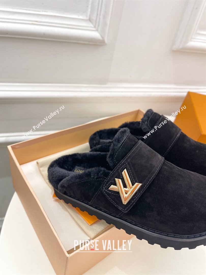 Louis Vuitton LV Cosy Flat Comfort Clog black 2023 (modeng-231013-06)