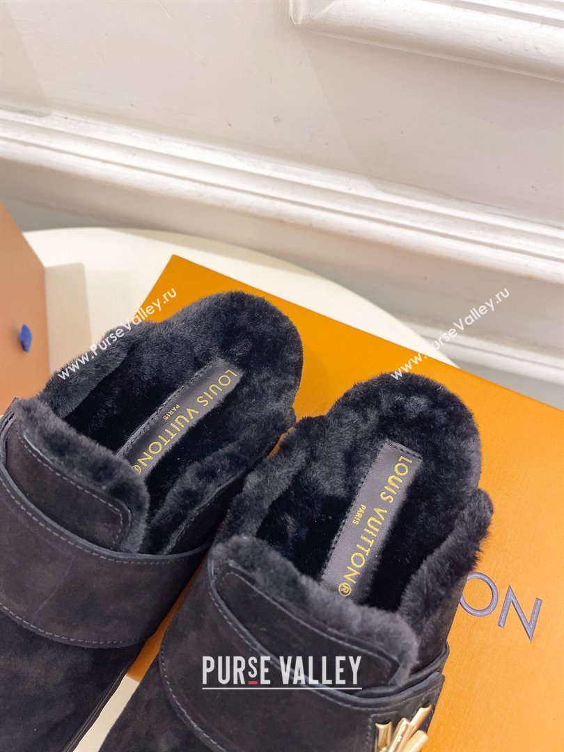 Louis Vuitton LV Cosy Flat Comfort Clog black 2023 (modeng-231013-06)