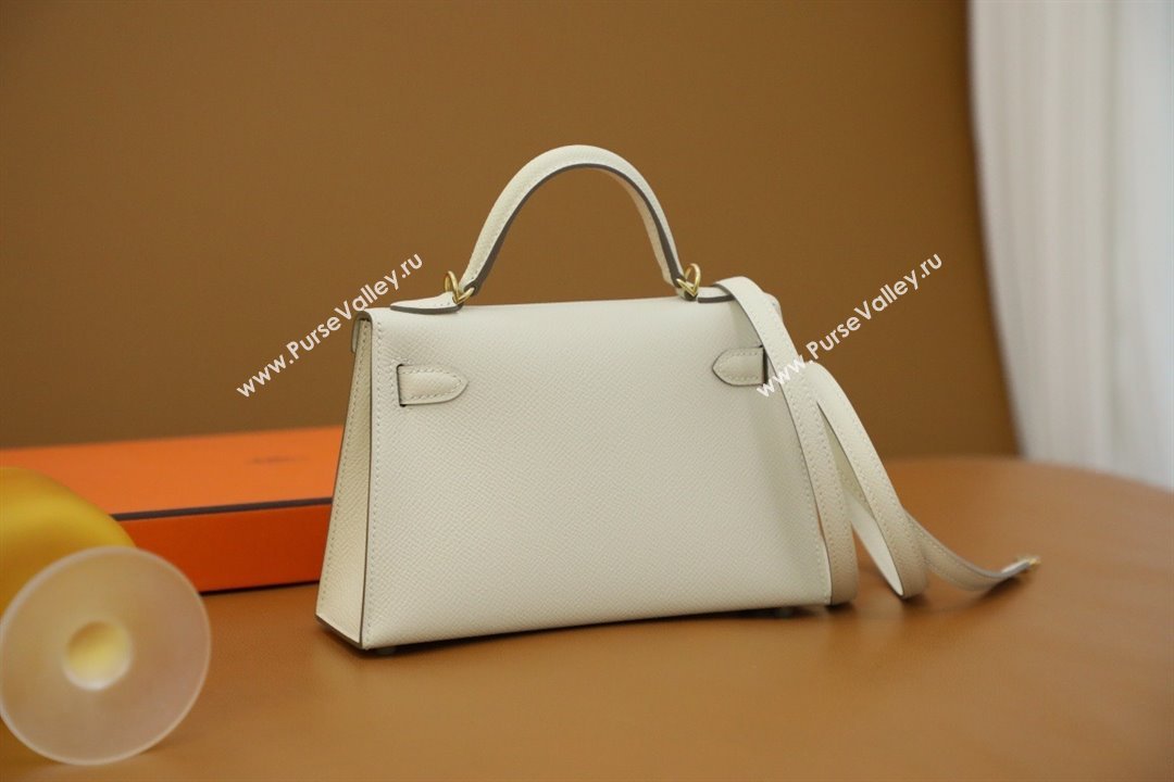 Hermes Mini Kelly II Handbag in original epsom leather carie with gold hardware(handmade) (ayan-231115-17)