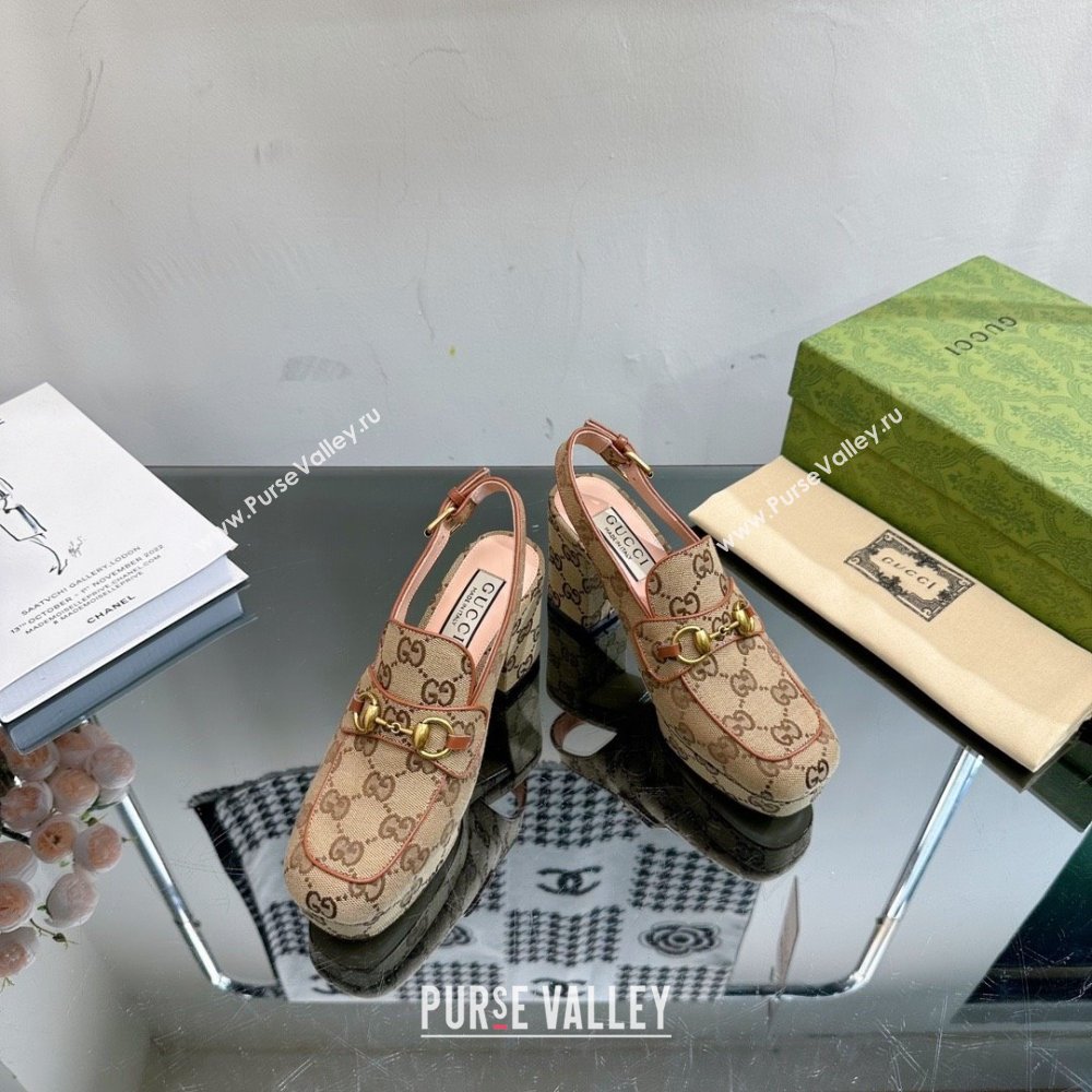 Gucci GG CANVAS Womens Horsebit mule 776916 2024 (modeng-231228-08)