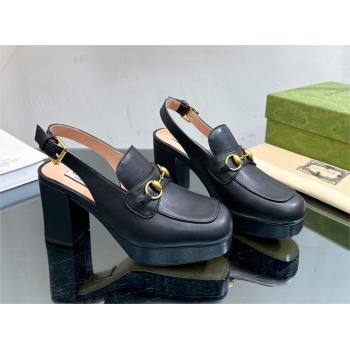 Gucci Womens Horsebit mule 771566 black 2024 (modeng-231228-07)