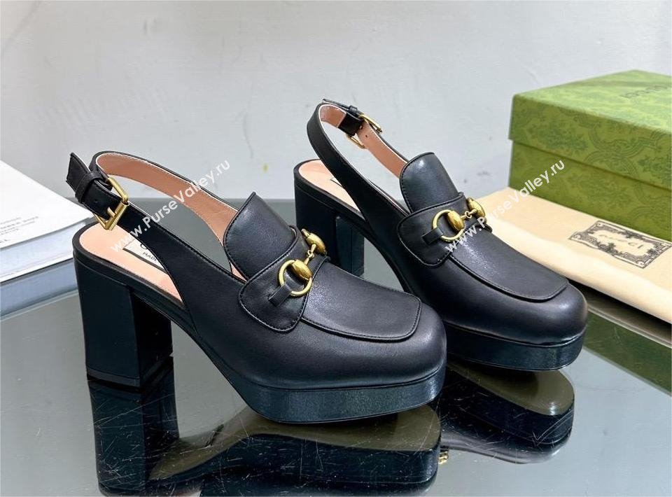 Gucci Womens Horsebit mule 771566 black 2024 (modeng-231228-07)