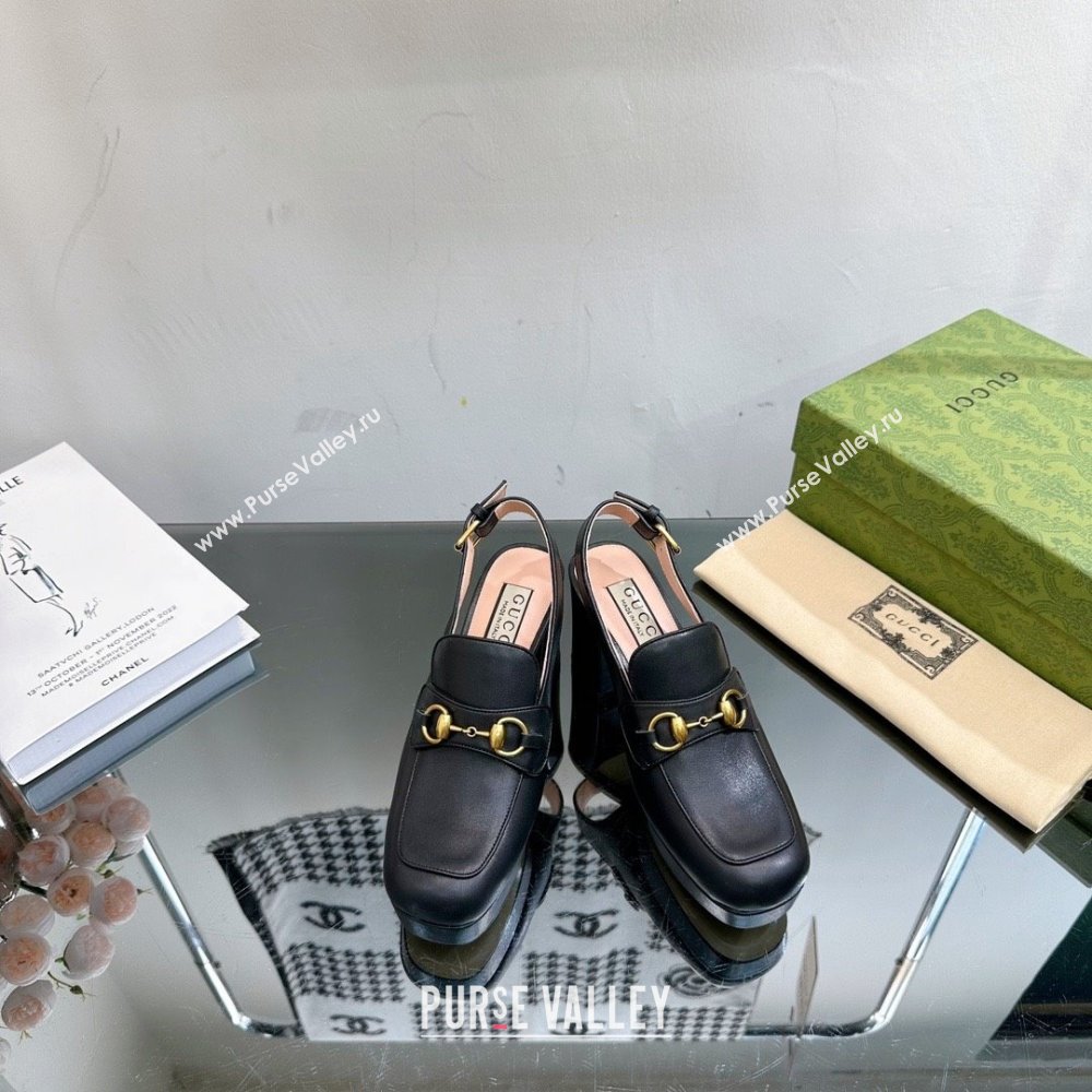 Gucci Womens Horsebit mule 771566 black 2024 (modeng-231228-07)