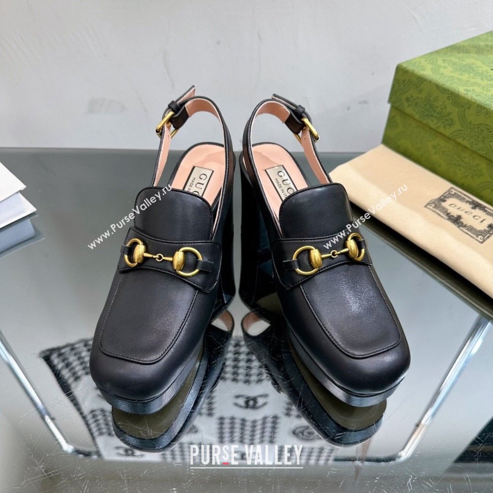 Gucci Womens Horsebit mule 771566 black 2024 (modeng-231228-07)