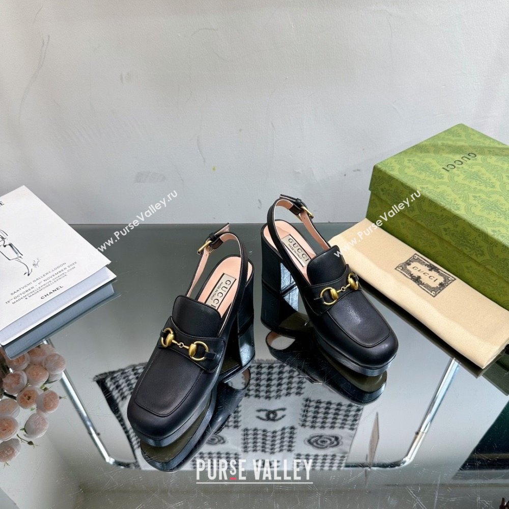 Gucci Womens Horsebit mule 771566 black 2024 (modeng-231228-07)