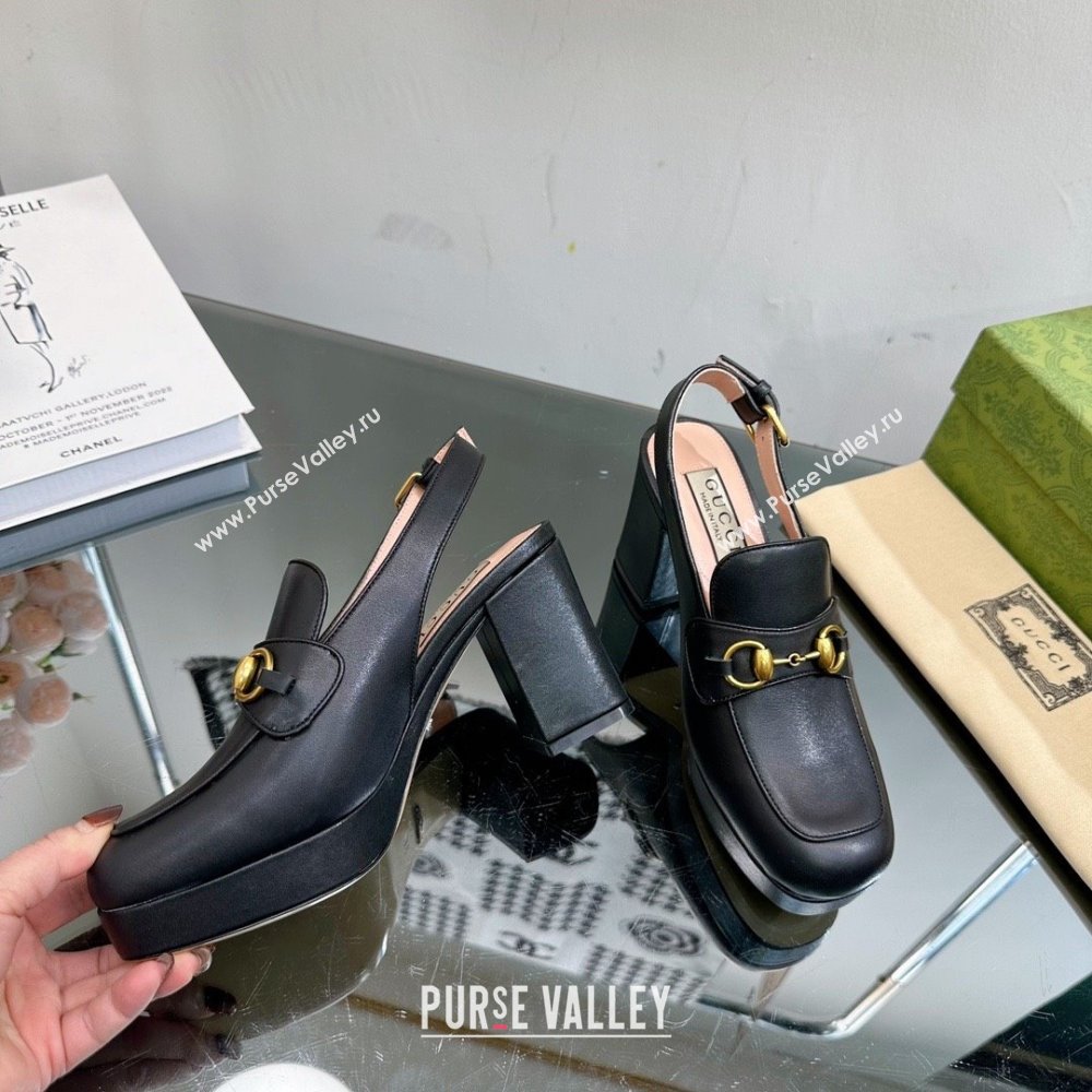 Gucci Womens Horsebit mule 771566 black 2024 (modeng-231228-07)