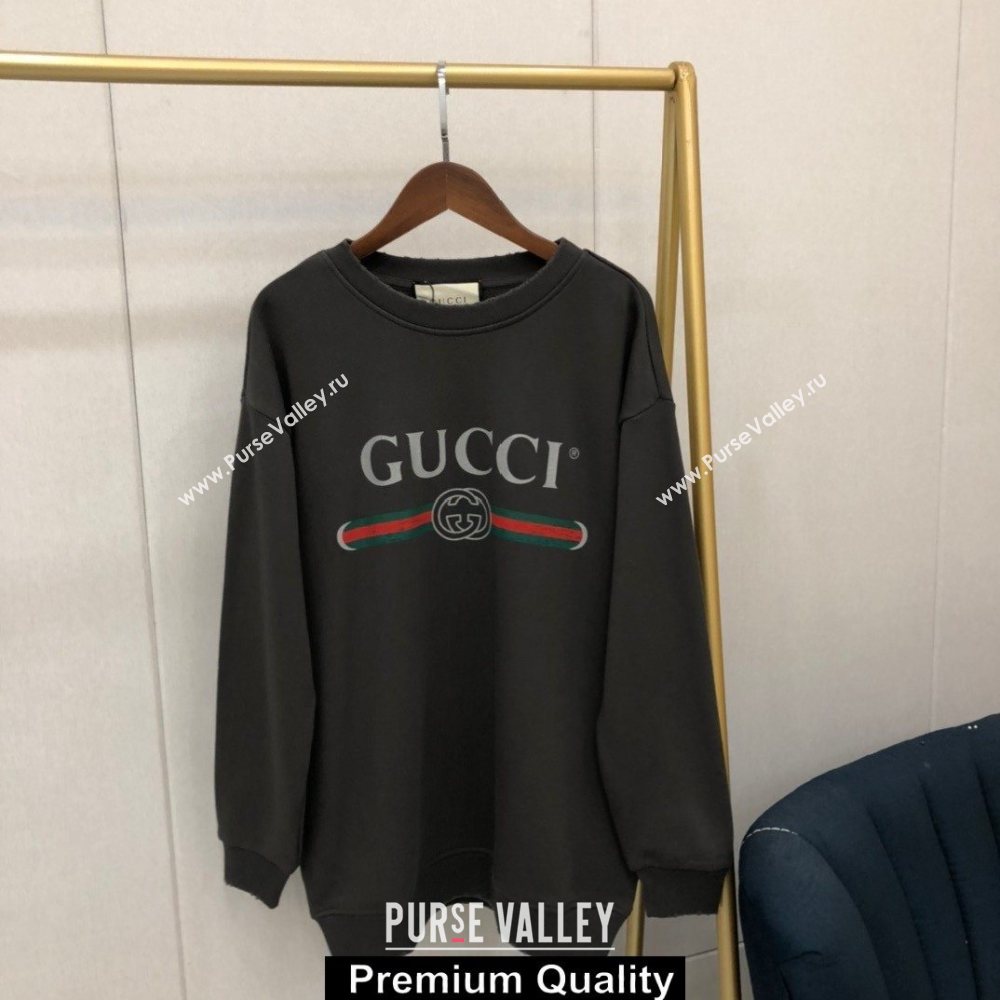 Gucci logo printed sweater gray 2020 (qiqi-200928-2)