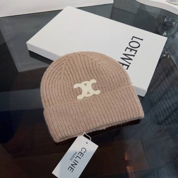 CELINE TRIOMPHE BEANIE IN SEAMLESS CASHMERE sand 2023 (MAO-231229-02)