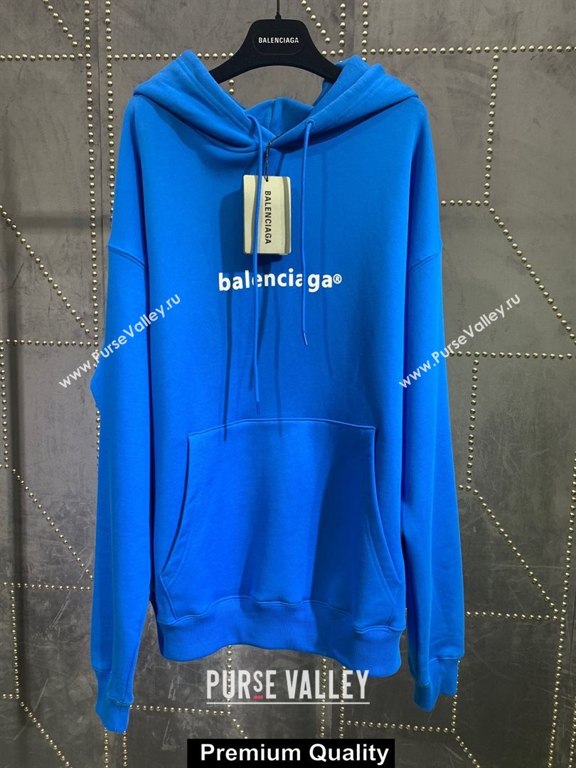 Balenciaga blue logo printed sweatshirt 2020 (qiqi-200928-4)