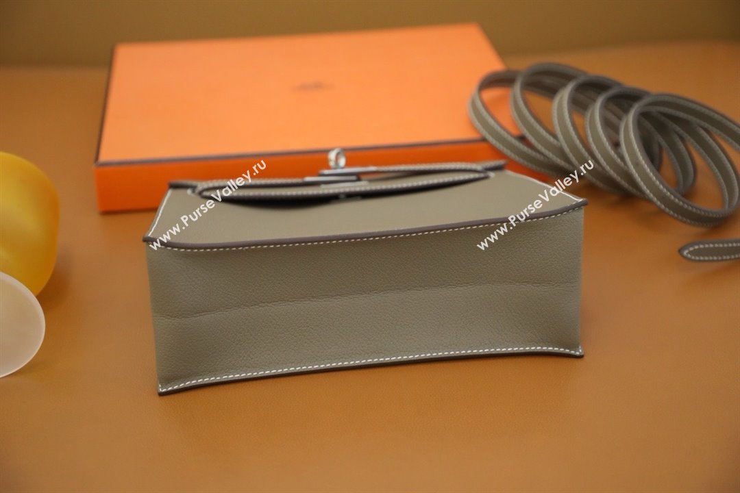 Hermes Evercolor Kelly Danse Shoulder bag ETOUPE with Gold/SILVER Hardware (full handmade) (AYAN-240402-01)