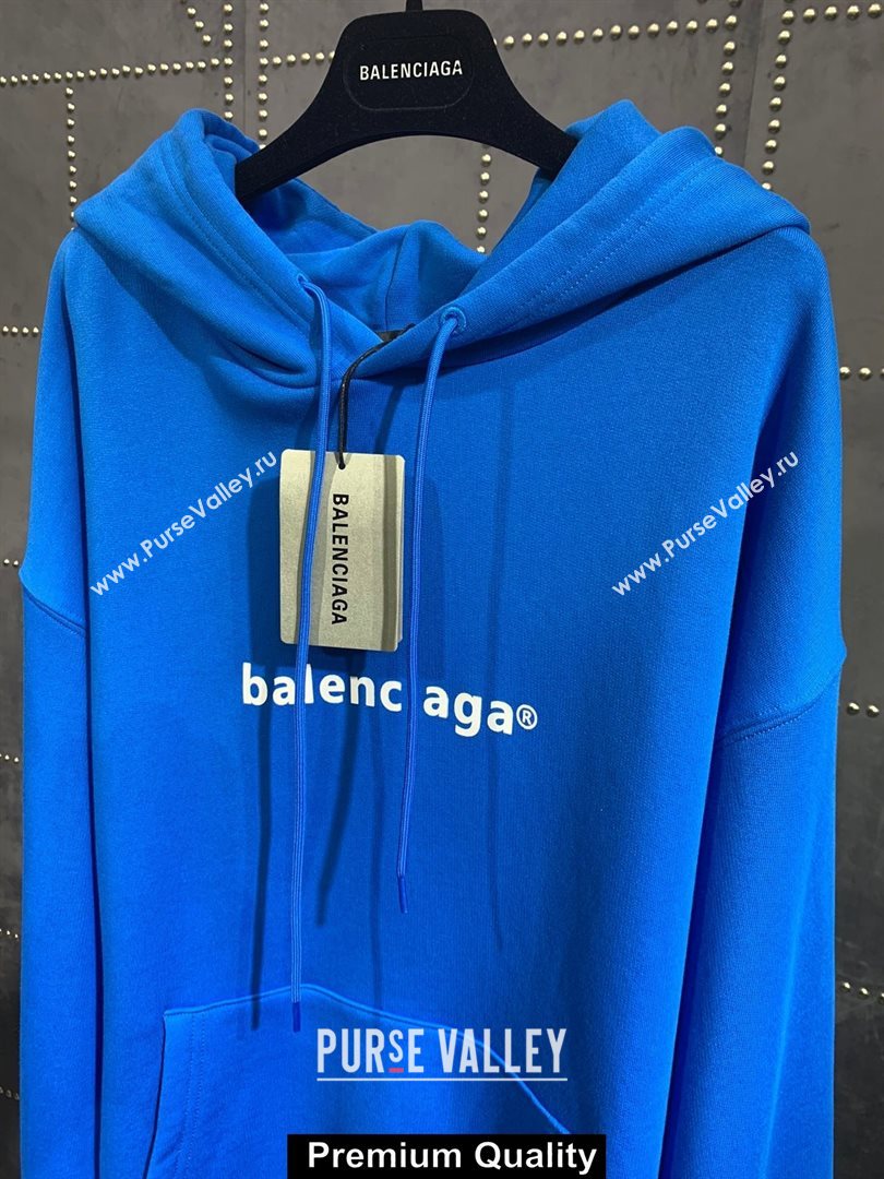 Balenciaga blue logo printed sweatshirt 2020 (qiqi-200928-4)
