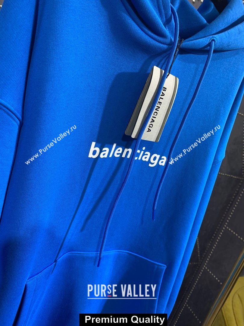 Balenciaga blue logo printed sweatshirt 2020 (qiqi-200928-4)