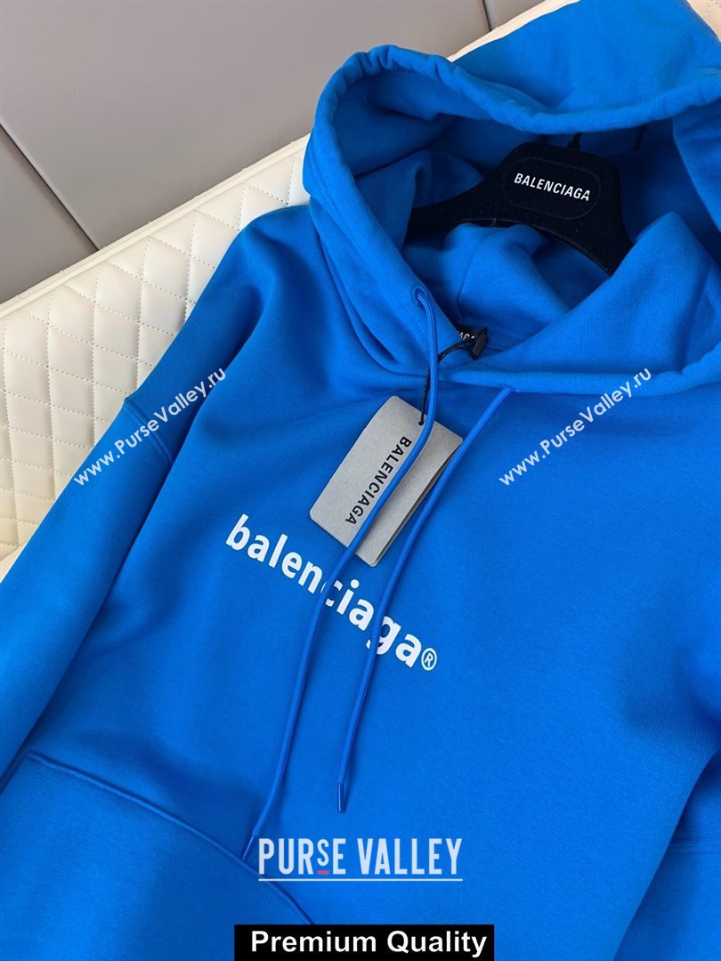 Balenciaga blue logo printed sweatshirt 2020 (qiqi-200928-4)