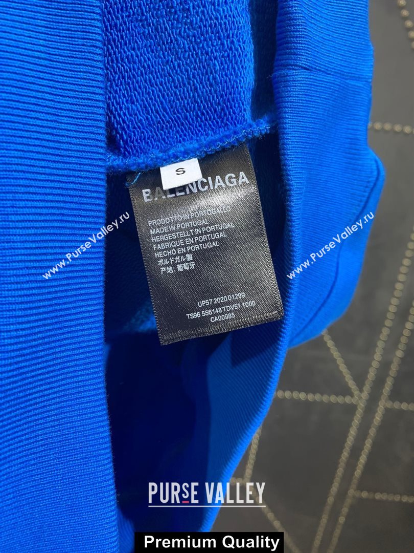 Balenciaga blue logo printed sweatshirt 2020 (qiqi-200928-4)