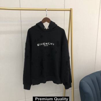 Givenchy logo printed sweatshirt with holes black 2020 (qiqi-200928-8)