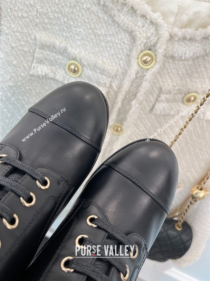 Chanel HEEL 6.5CM ankle boots WITH CHAIN BLACK 2023 (CLF-231016-23)