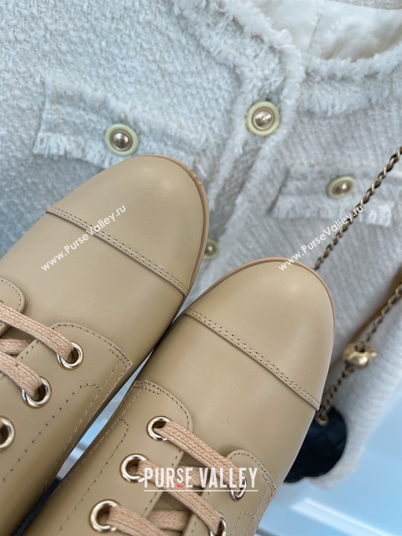 Chanel HEEL 6.5CM ankle boots WITH CHAIN beige 2023 (CLF-231016-24)