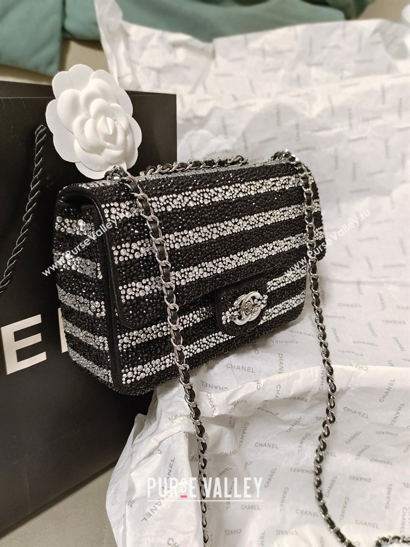 chanel Strass, Silver-Tone Metal Metal Evening Bag Black Silver AS4297 2024 (JIYUAN-240403-14)