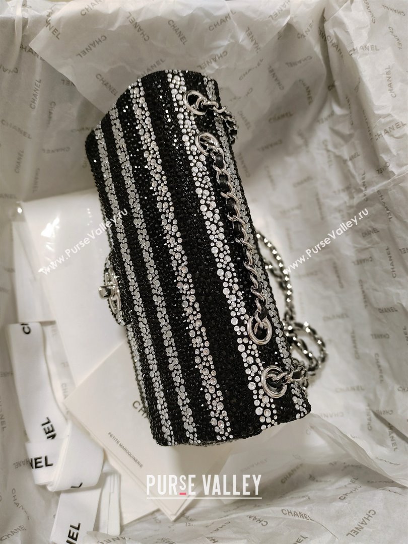 chanel Strass, Silver-Tone Metal Metal Evening Bag Black Silver AS4297 2024 (JIYUAN-240403-14)