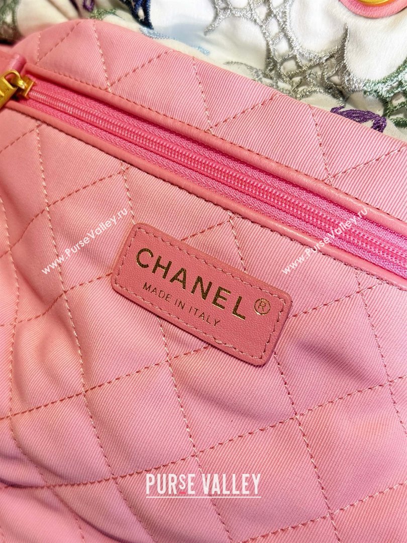 Chanel Multicolour Lace Patchwork Gold-Tone Metal 22 Small Handbag AS3260 2024 (JIYUAN-240403-10)