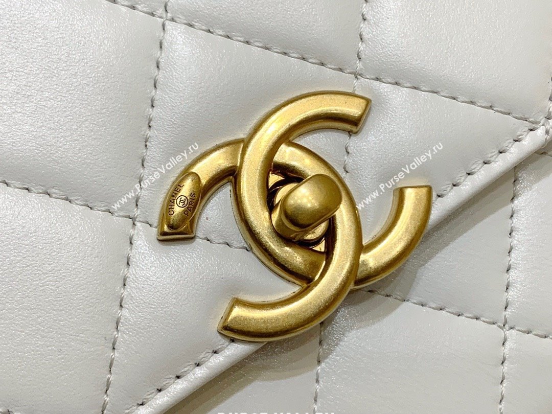 Chanel Calfskin Mini Flap Bag AP2615/AP2649 WHITE 2021 (SHUNYANG-240102-03)